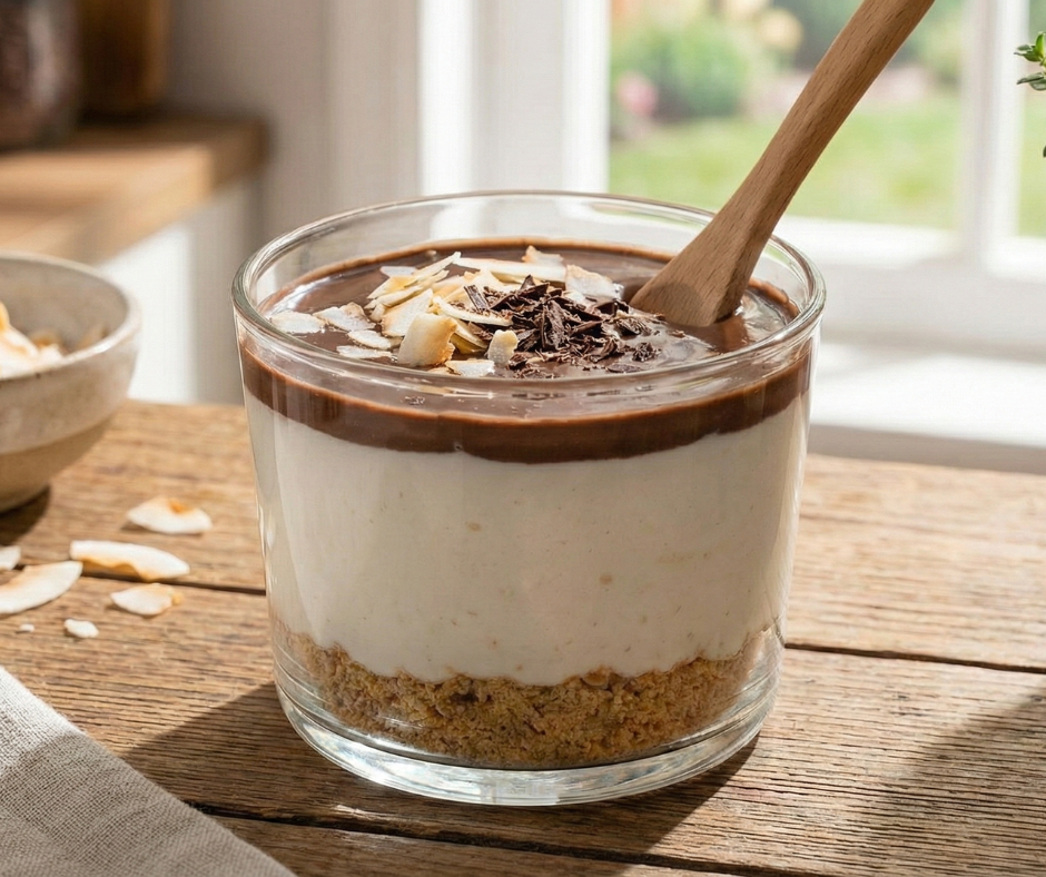 Cheesecake al cucchiaio - Cocco e cioccolato