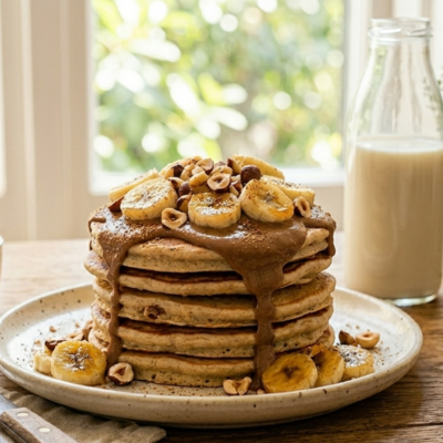 Pancakes Vegan Nocciola e Banana