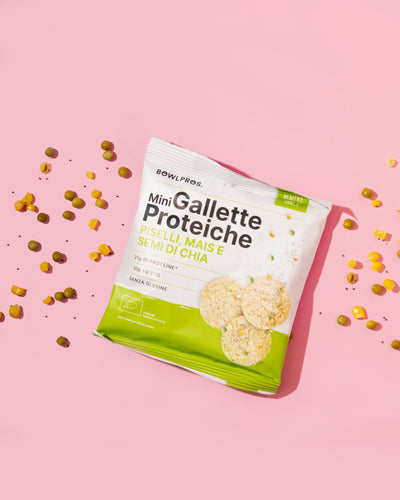Mini Gallette Proteiche Piselli, Mais e Semi di Chia per pranzi ed aperitivi croccanti, gustosi e salutari!