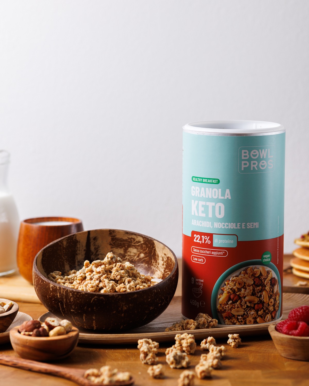 Keto Granola Arachidi, Nocciole & Semi - Low Carb