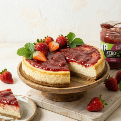 Cheesecake fit alla composta fragola