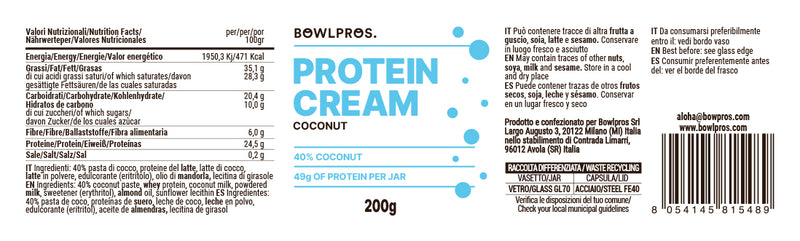 Crema Proteica al Cocco