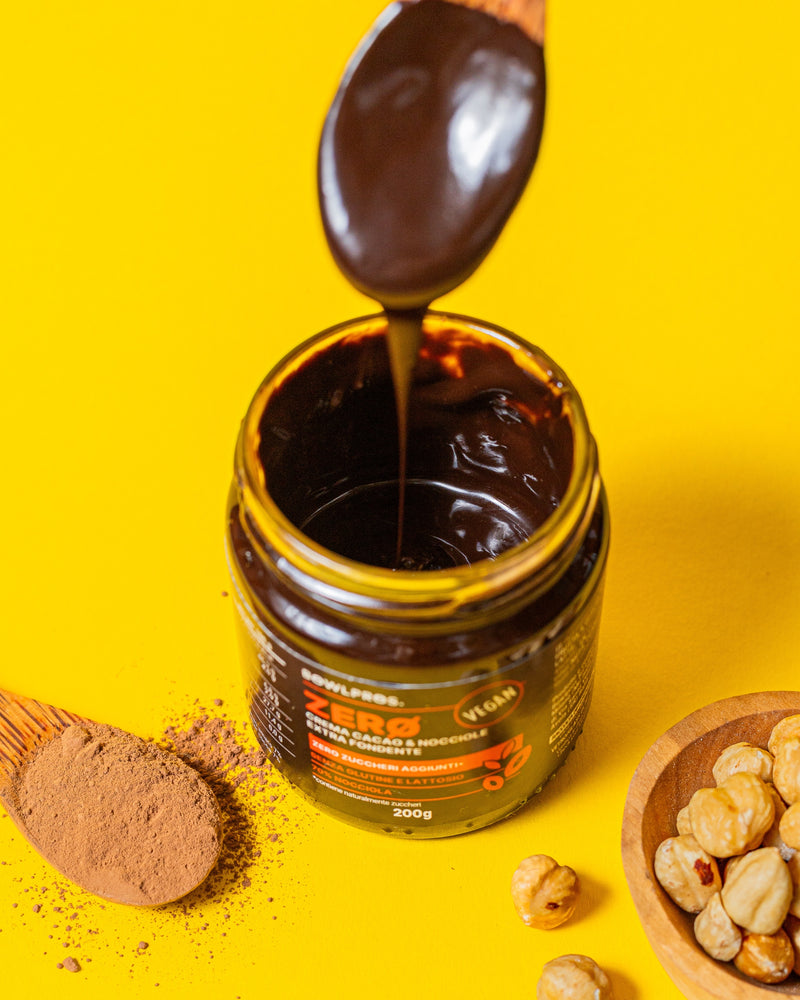 La nuovissima iconica crema cacao e nocciole fondente con 0 zuccheri aggiunti