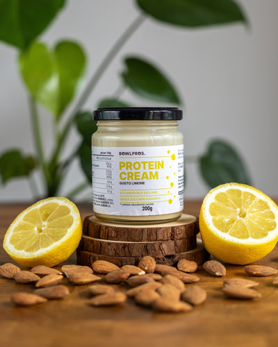 crema proteica al limone ad alto contenuto proteico