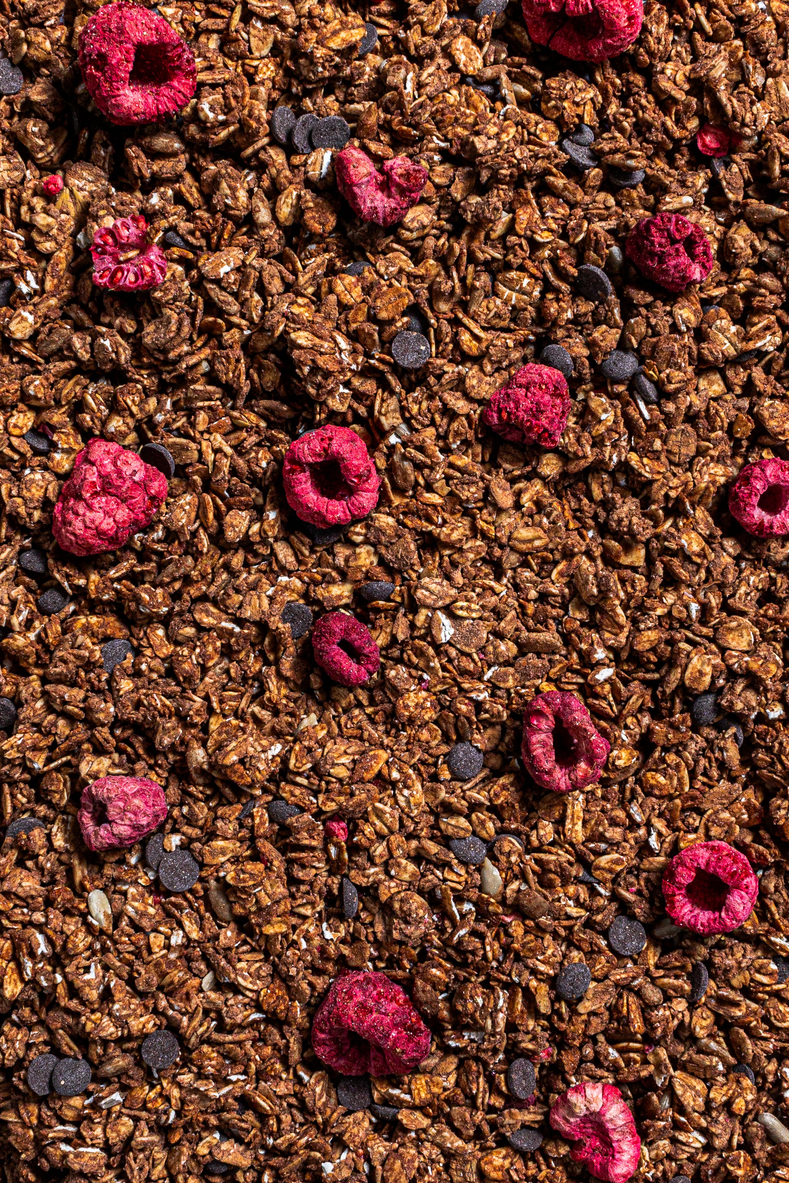 Granola Cioccolato Fondente & Lamponi - Low Sugar