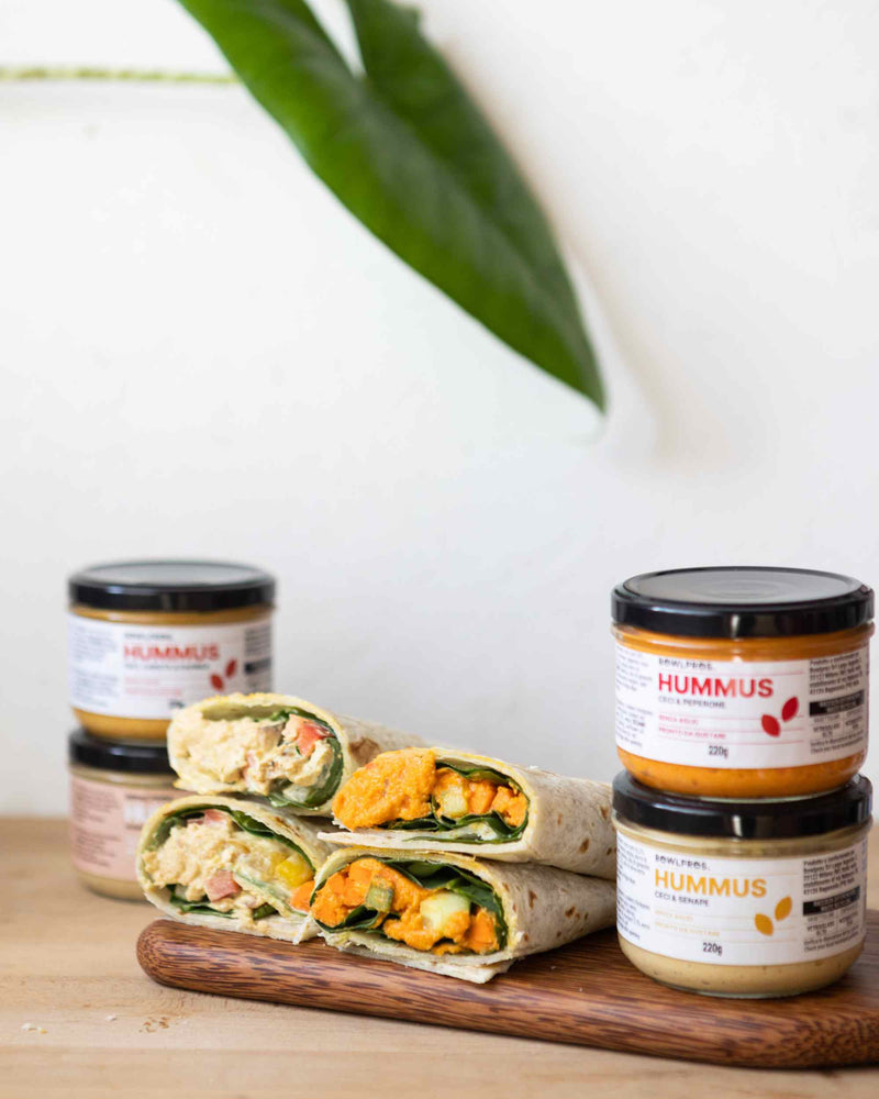 I quattro nuovi gusti di Hummus: delicati, saporiti e pronti da gustare.