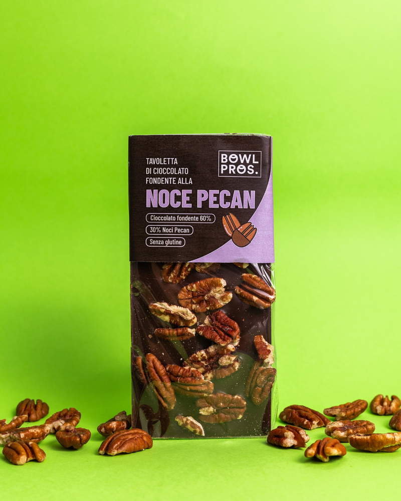 Tavoletta di Cioccolato Fondente con Noci Pecan