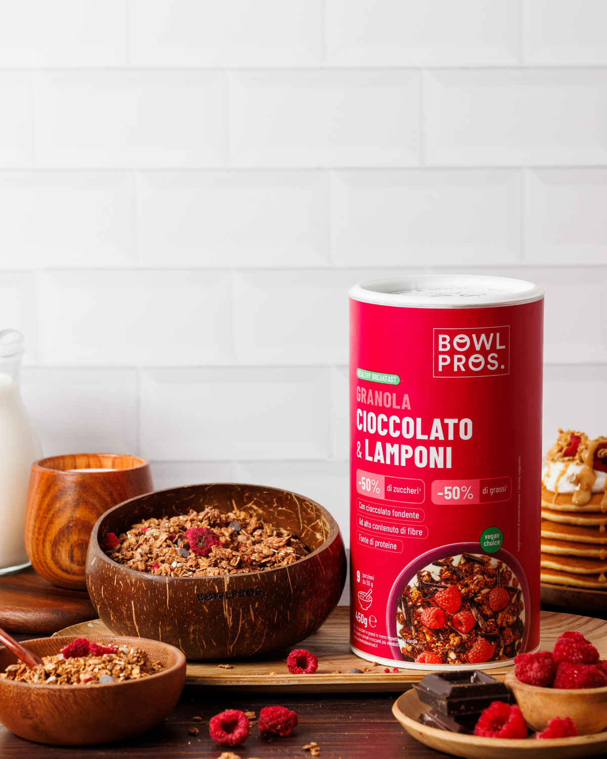 Granola Cioccolato Fondente & Lamponi - Low Sugar