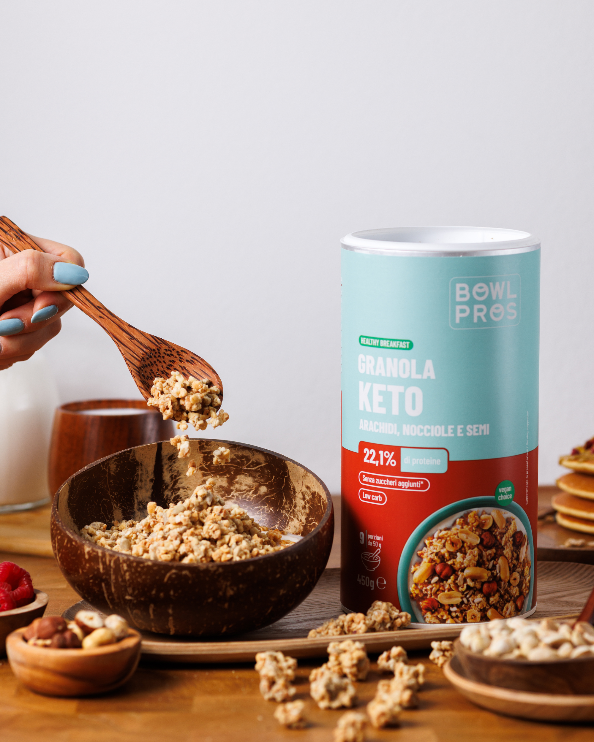 Keto Granola Arachidi, Nocciole & Semi - Low Carb