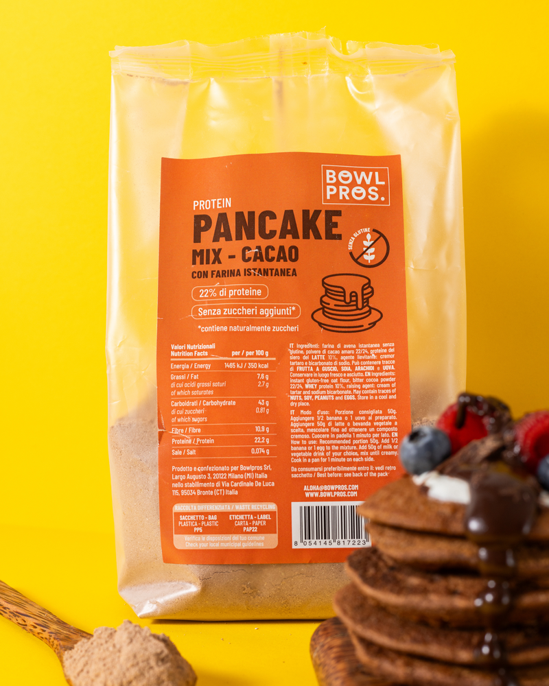 Pancake Proteici al Cacao - Senza Glutine