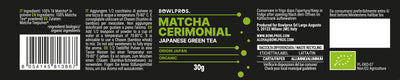 Etichetta e Valori Nutrizionali Matcha Cerimoniale