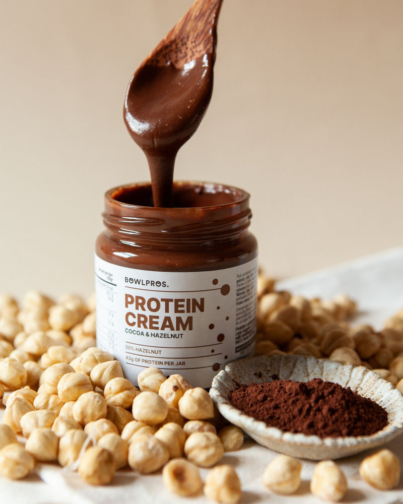 Se ti piacciono le creme proteiche non potrai resistere alla Crema proteica cacao e nocciole con pochi zuccheri e tante proteine