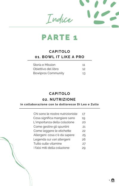 Indice ebook ricette di Bowlpros