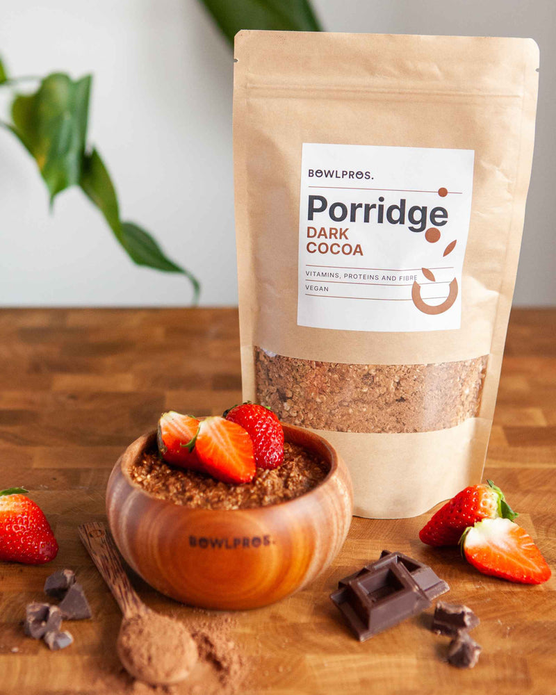  Se ti piace il cioccolato fondente prova il nostro Porridge al Cacao , cremoso e pronto in soli 2 minuti