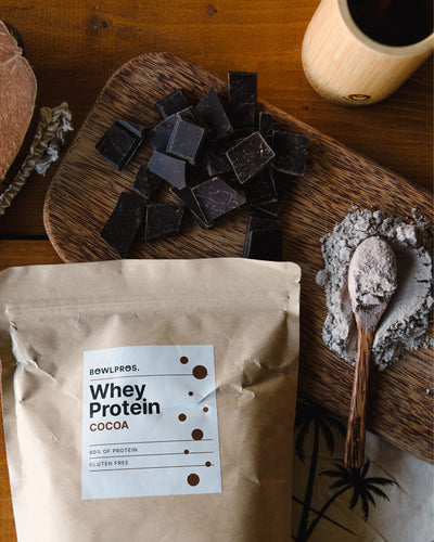Proteine Whey al Gusto Cacao con un contenuto proteico dell'80% per diete proteiche e piani alimentari bilanciati