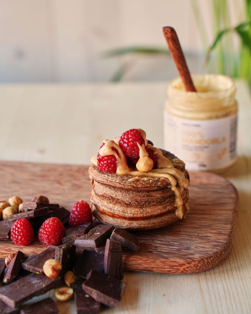 Pancake Classici Cacao e Nocciole con il 14% di contenuto proteico e senza lattosio